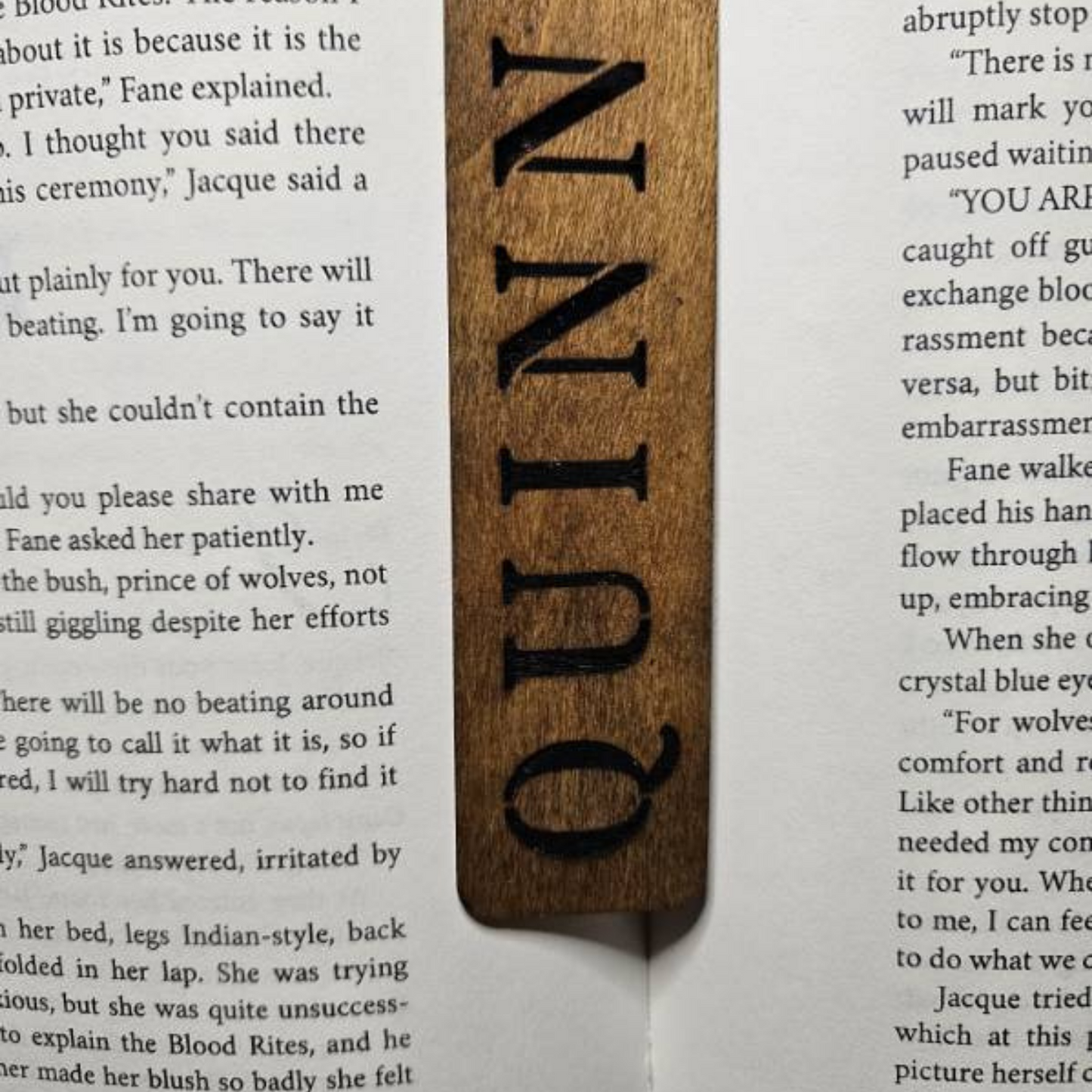 Custom Engraved Wooden Bookmark