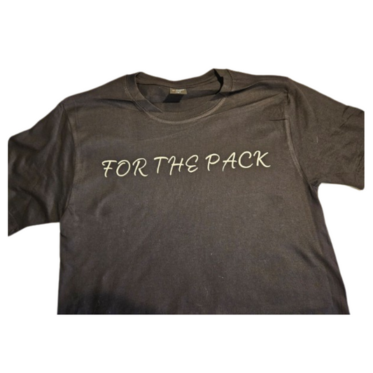 Short sleeve black 'For the Pack' t-shirt